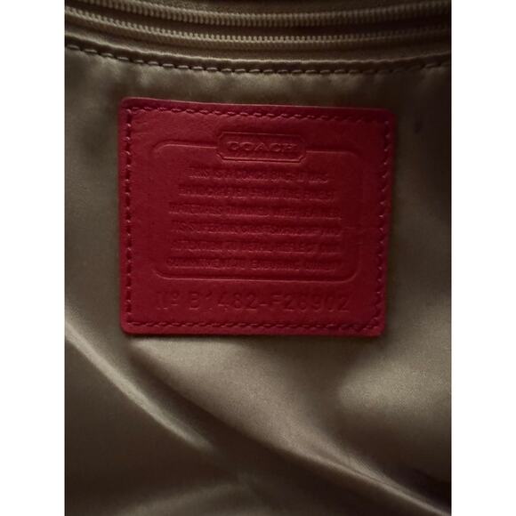 Coach F28902 Signature Stripe Hot pink Buckle Shoulder Bag - Picture 9 of 14